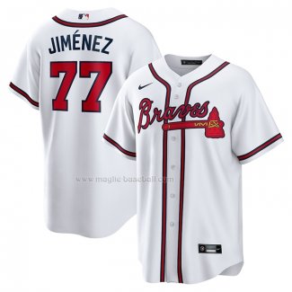 Maglia Baseball Uomo Atlanta Braves Joe Jimenez Home Replica Bianco