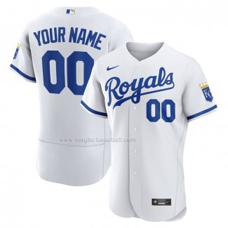 Maglia Baseball Uomo Kansas City Royals Autentico Personalizzate Bianco