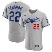 Maglia Baseball Uomo Los Angeles Dodgers Clayton Kershaw Road Autentico Grigio