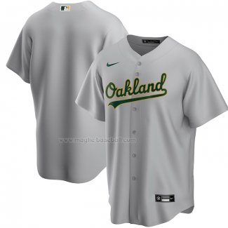 Maglia Baseball Uomo Oakland Athletics Road Replica Grigio