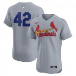 Maglia Baseball Uomo St. Louis Cardinals Road 2024 Jackie Robinson Day Elite Grigio