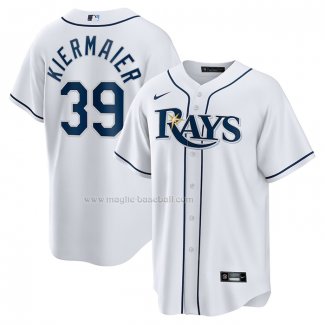 Maglia Baseball Uomo Tampa Bay Rays Kevin Kiermaier Home Replica Bianco