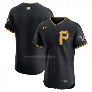 Maglia Baseball Uomo Pittsburgh Pirates Alternato Home Elite Nero