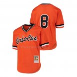 Maglia Baseball Bambino Baltimore Orioles Cal Ripken JR. Cooperstown Collection Mesh Batting Practice Arancione