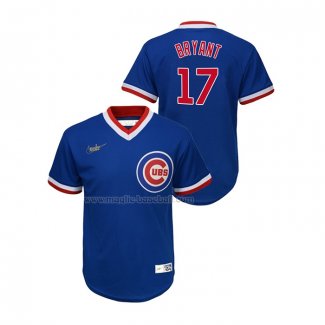 Maglia Baseball Bambino Chicago Cubs Kris Bryant Cooperstown Collection Road Blu