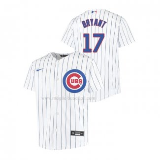 Maglia Baseball Bambino Chicago Cubs Kris Bryant Replica Home Bianco