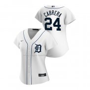 Maglia Baseball Donna Detroit Tigers Miguel Cabrera Replica Home 2020 Bianco