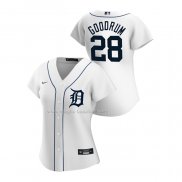 Maglia Baseball Donna Detroit Tigers Niko Goodrum Replica Home 2020 Bianco