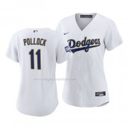 Maglia Baseball Donna Los Angeles Dodgers A.J. Pollock 2021 Gold Program Replica Bianco