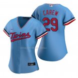 Maglia Baseball Donna Minnesota Twins Rod Carew Replica Alternato Blu