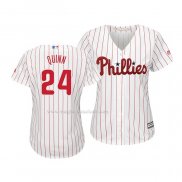 Maglia Baseball Donna Philadelphia Phillies Roman Quinn Cool Base Home Bianco