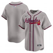 Maglia Baseball Uomo Atlanta Braves Away Limited Grigio