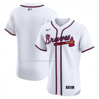 Maglia Baseball Uomo Atlanta Braves Home Elite Bianco