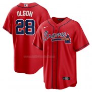 Maglia Baseball Uomo Atlanta Braves Matt Olson Alternate Replica Rosso