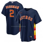 Maglia Baseball Uomo Houston Astros Alex Bregman Alternato Replica Blu