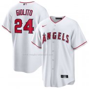 Maglia Baseball Uomo Los Angeles Angels Lucas Giolito Home Replica Bianco