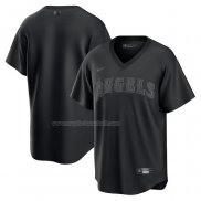 Maglia Baseball Uomo Los Angeles Angels Pitch Blank Replica Nero