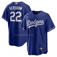 Maglia Baseball Uomo Los Angeles Dodgers Clayton Kershaw Alternato Replica Blu