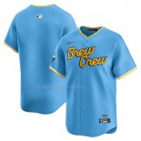 Maglia Baseball Uomo Milwaukee Brewers City Connect Limited Blu