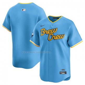 Maglia Baseball Uomo Milwaukee Brewers City Connect Limited Blu