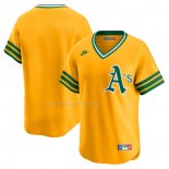 Maglia Baseball Uomo Oakland Athletics Cooperstown Collection Limited Oro