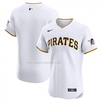 Maglia Baseball Uomo Pittsburgh Pirates Home Elite Bianco