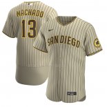 Maglia Baseball Uomo San Diego Padres Manny Machado Alternato Autentico Marrone