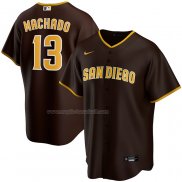 Maglia Baseball Uomo San Diego Padres Manny Machado Replica Alternato Marrone