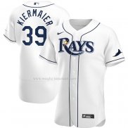 Maglia Baseball Uomo Tampa Bay Rays Kevin Kiermaier Home Autentico Bianco