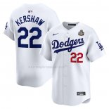 Maglia Baseball Uomo Los Angeles Dodgers Clayton Kershaw Home Limited Bianco