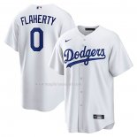 Maglia Baseball Uomo Los Angeles Dodgers Jack Flaherty Home Replica Bianco