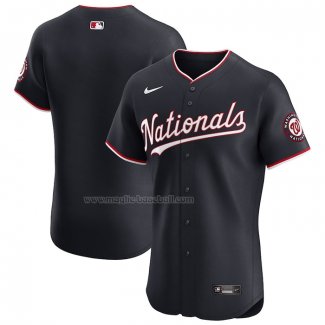 Maglia Baseball Uomo Washington Nationals Alternato Home Elite Nero