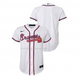 Maglia Baseball Bambino Atlanta Braves Replica Home Bianco