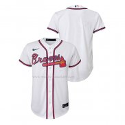 Maglia Baseball Bambino Atlanta Braves Replica Home Bianco