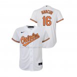 Maglia Baseball Bambino Baltimore Orioles Trey Mancini Replica Home Bianco