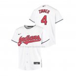 Maglia Baseball Bambino Cleveland Guardians Bradley Zimmer Replica Home Bianco