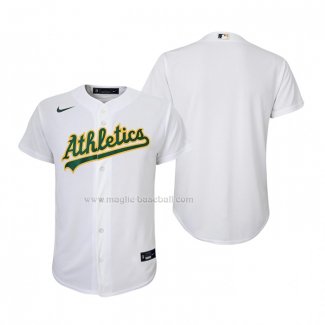 Maglia Baseball Bambino Oakland Athletics Replica Home Bianco