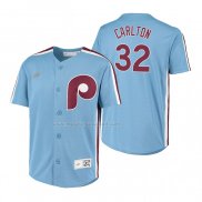 Maglia Baseball Bambino Philadelphia Phillies Steve Carlton Cooperstown Collection Road Blu