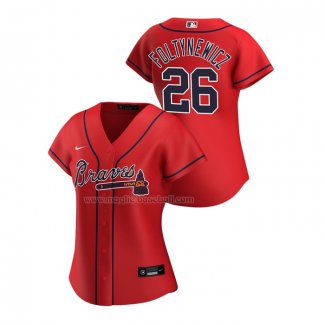 Maglia Baseball Donna Atlanta Braves Mike Foltynewicz Replica Alternato 2020 Rosso