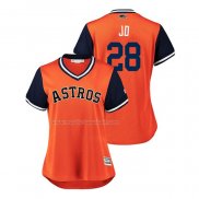 Maglia Baseball Donna Houston Astros J.D. Davis 2018 Llws Players Weekend Jd Arancione