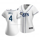 Maglia Baseball Donna Tampa Bay Rays Blake Snell Home Replica Bianco