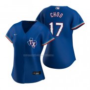 Maglia Baseball Donna Texas Rangers Shin-soo Choo Replica Alternato Blu