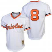 Maglia Baseball Uomo Baltimore Orioles Cal Ripken JR. Mitchell & Ness 1985 Autentico Cooperstown Collection Batting Practice Bianco