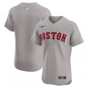 Maglia Baseball Uomo Boston Red Sox Road Elite Grigio