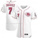 Maglia Baseball Uomo Cincinnati Reds Eugenio Suarez Home Autentico Bianco