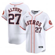 Maglia Baseball Uomo Houston Astros Jose Altuve Home Limited Bianco