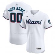 Maglia Baseball Uomo Miami Marlins Elite Home Personalizzate Bianco