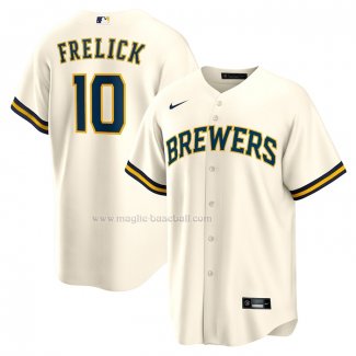 Maglia Baseball Uomo Milwaukee Brewers Sal Frelick Home Replica Crema