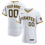 Maglia Baseball Uomo Pittsburgh Pirates Home Autentico Personalizzate Bianco