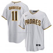 Maglia Baseball Uomo San Diego Padres Yu Darvish Home Replica Bianco